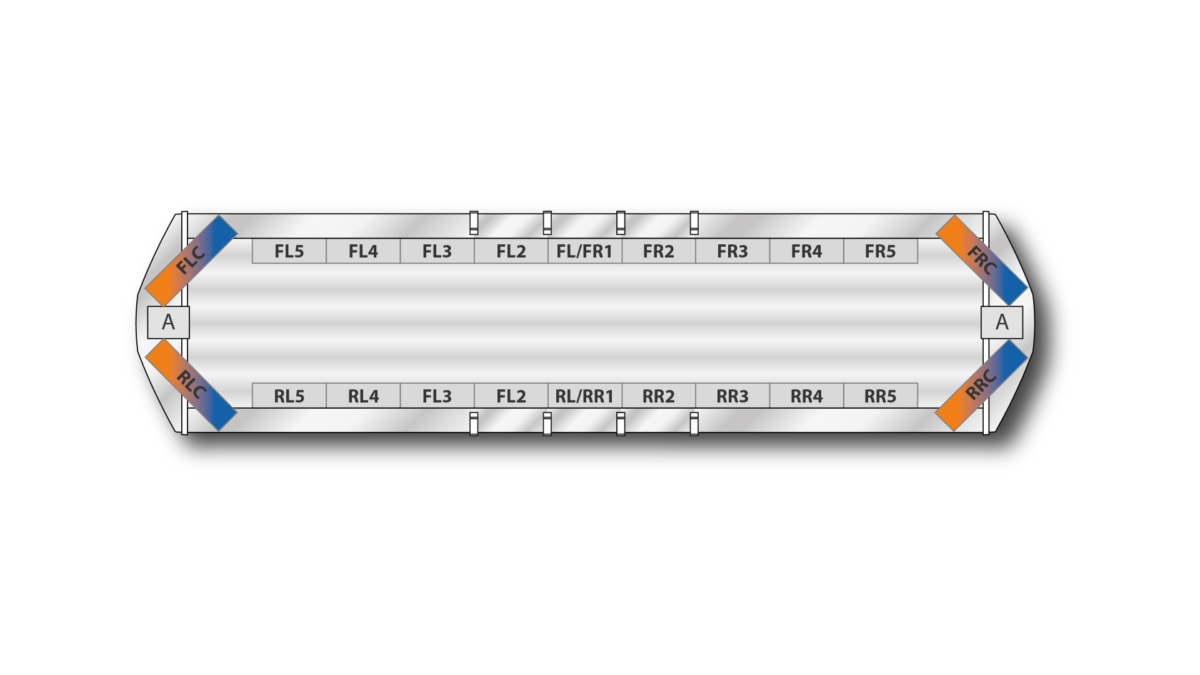 Torrent DC 1372mm (54") - Blue/Amber (Long Lens/12VDC)