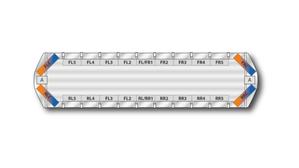 Torrent DC 1372mm (54") - Blue/Amber (Short Lens/12VDC)