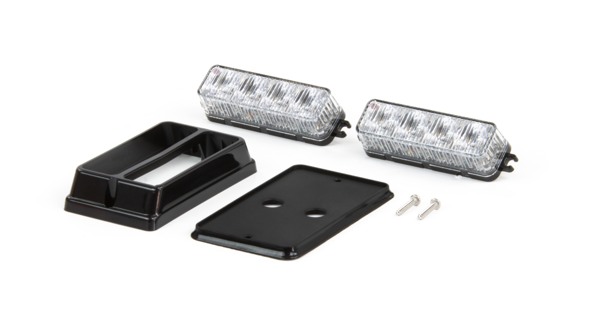 PowerLED8 Warning Lighthead Split - Amber/Red