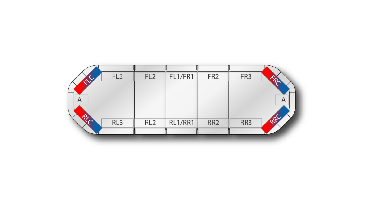 Legion DC 1087mm (43") - Red/Blue (12VDC)