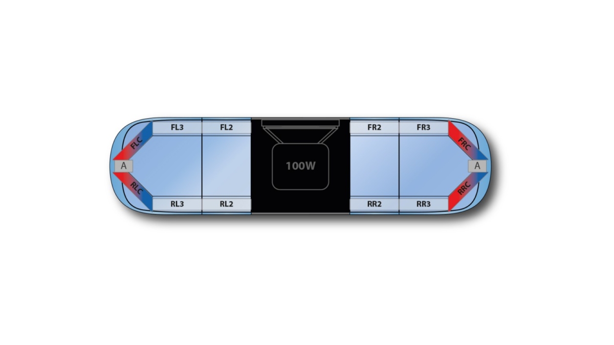 Aegis DC H002 Speaker 1210mm (48") - RBB (12VDC)