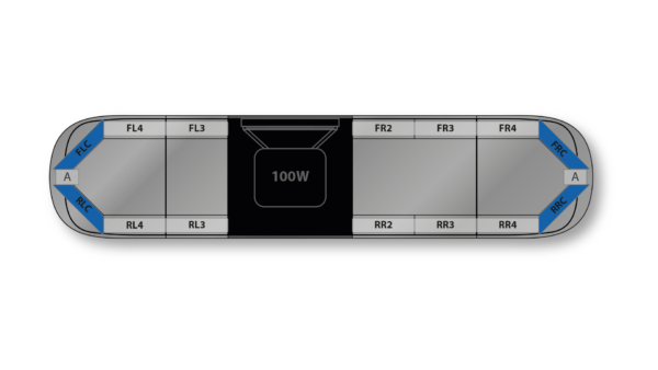Aegis FIT+ H002 Speaker 1366mm (54") - BK (12VDC)