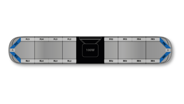 Aegis HE H002 Speaker 1834mm (72") - BK (12VDC)