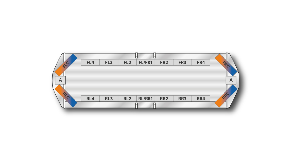 Torrent DC 1132mm (44.5") - Blue/Amber (Long Lens/12VDC)