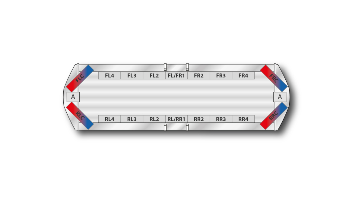 Torrent DC 1132mm (44.5") - Red/Blue (Long Lens/12VDC)