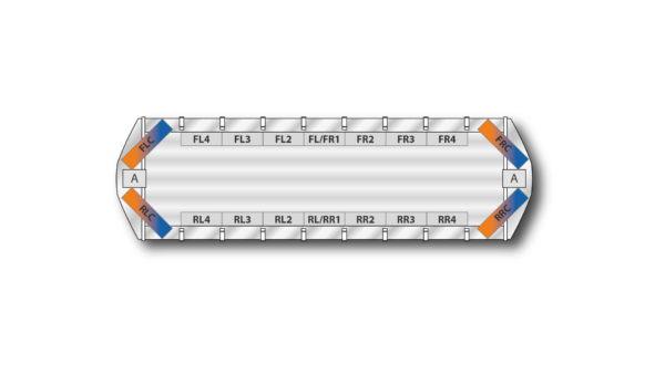 Torrent DC 1132mm (44.5") - Blue/Amber (Short Lens/12VDC)