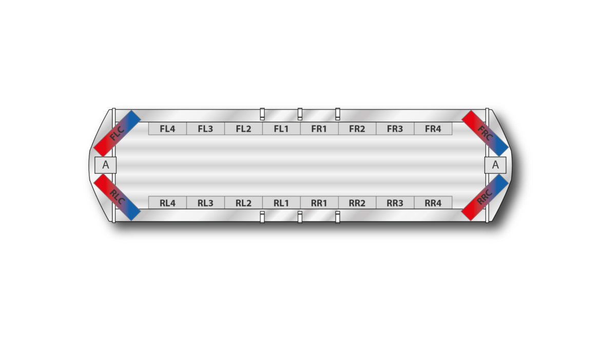 Torrent DC 1252mm (49.5") - Red/Red (Long Lens/12VDC)