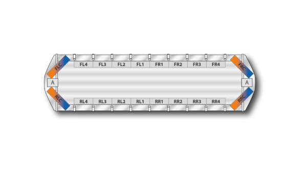 Torrent DC 1252mm (49.5") - Blue/Amber (Short Lens/12VDC)