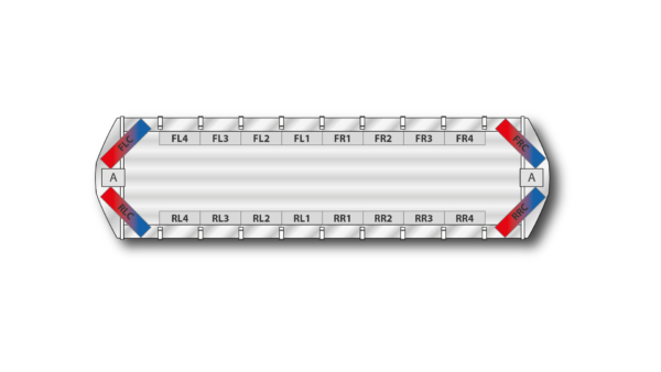 Torrent DC 1252mm (49.5") - Red/Blue (Short Lens/12VDC)