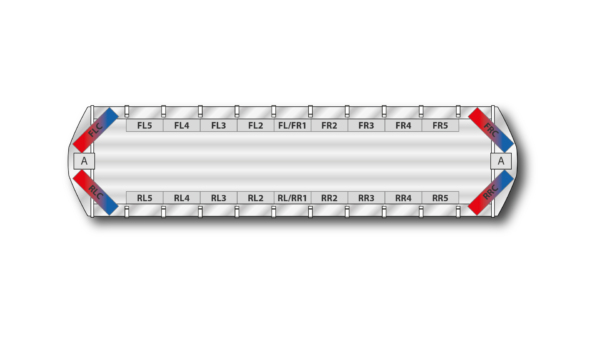Torrent DC 1372mm (54") - Red/Blue (Short Lens/12VDC)