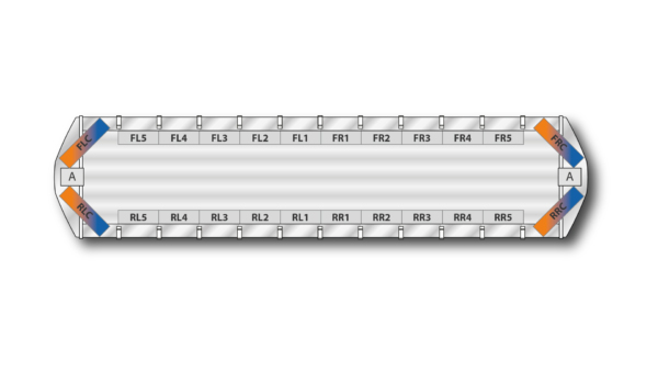 Torrent DC 1492mm (58.5") - Blue/Amber (Short Lens/12VDC)