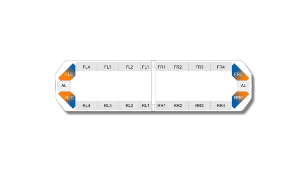 Silverblade Lightbar DC 1112mm (44") - Blue/Amber