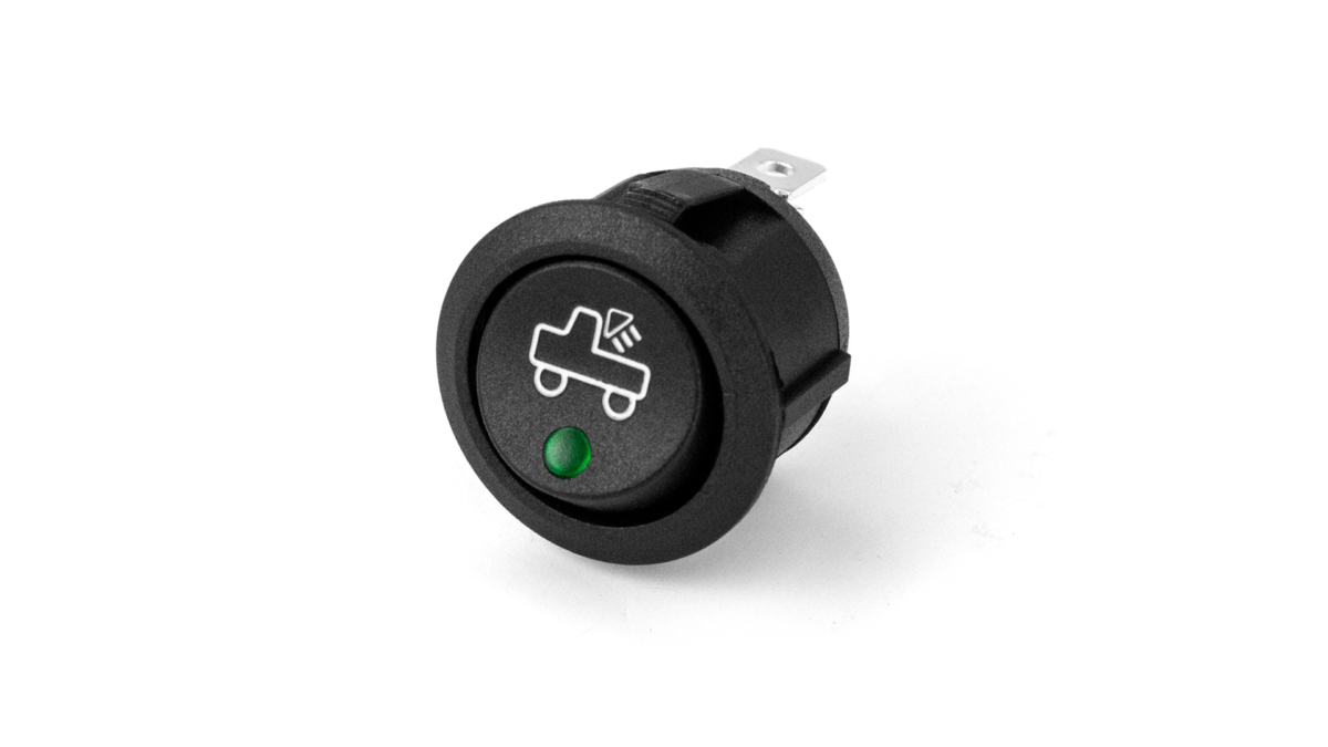 Rocker Switch - Green LED Rear Scene Light Symbol