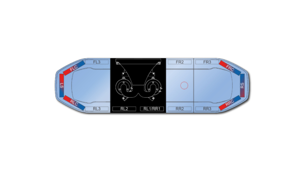 Raiden HE Dual Colour Speaker Lightbar 1066mm (42") - RBB