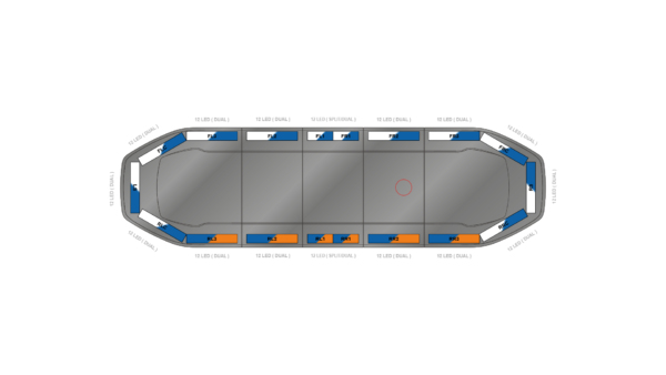 Raiden HE Dual Colour Lightbar 1066mm (42") - BWK - 06660109