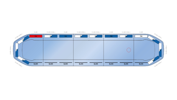 Raiden HE Dual Colour Lightbar 1523mm (60") - BWB - 06660017