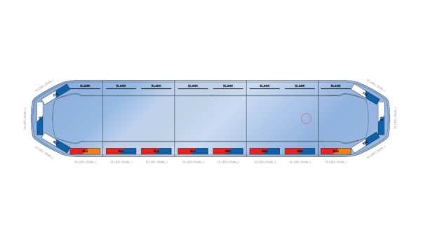 Raiden HE Dual Colour Lightbar 1523mm (60") - BWB - 06660024