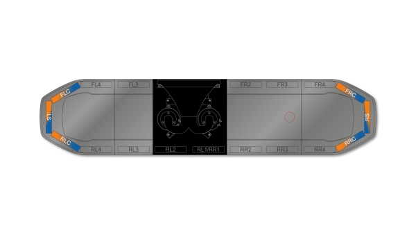 Raiden HE Dual Colour Speaker Lightbar 1371mm (54") - BAK