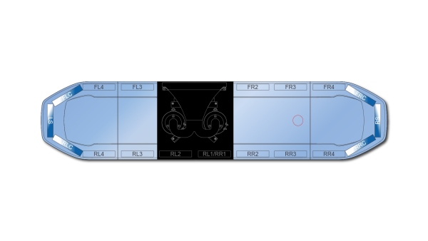 Raiden HE Dual Colour Speaker Lightbar 1371mm (54") - BWB