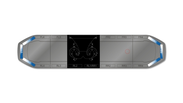 Raiden HE Dual Colour Speaker Lightbar 1371mm (54") - BWK
