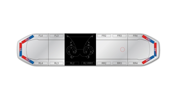Raiden HE Dual Colour Speaker Lightbar 1371mm (54") - RBC