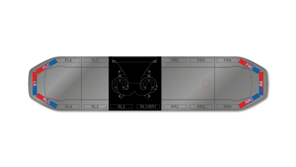 Raiden HE Dual Colour Speaker Lightbar 1371mm (54") - RBK