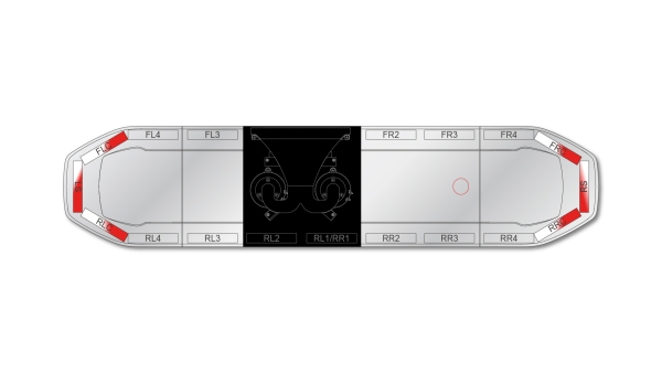 Raiden HE Dual Colour Speaker Lightbar 1371mm (54") - RWC