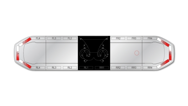 Raiden HE Dual Colour Speaker Lightbar 1523mm (60") - RWC