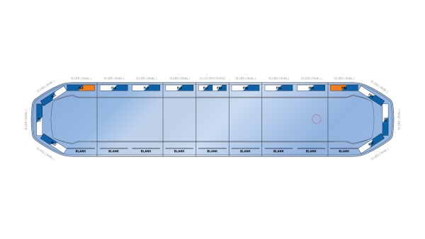 Raiden HE Dual Colour Lightbar 1676mm (66") - BWB - 06660222